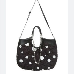 White Polka Dot Quilted Handbag